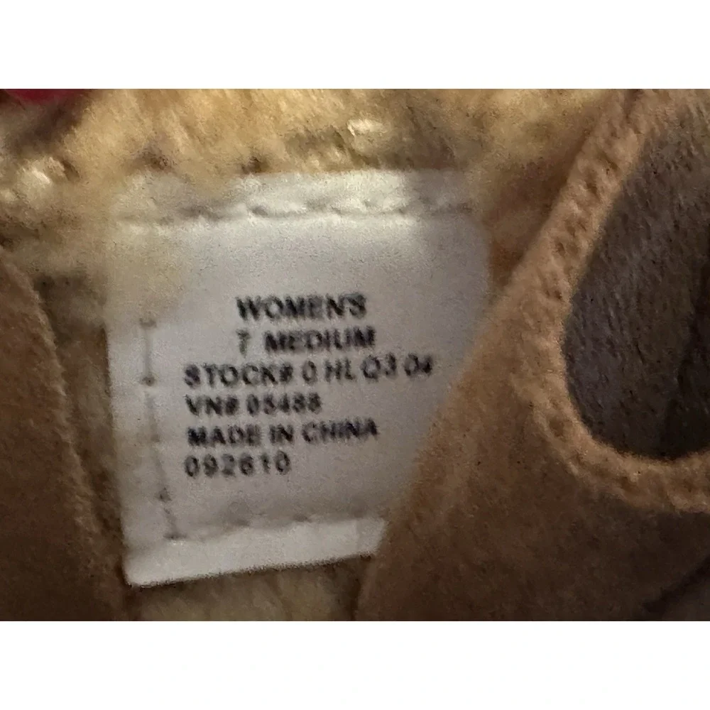 L L Bean Suede Leather Tan Tassel Fringe Sheepskin Lined Winter Boots Size 7‎ M